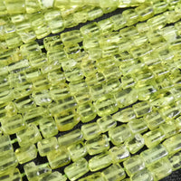 Peridot Rectangle Tube Beads (3mm)