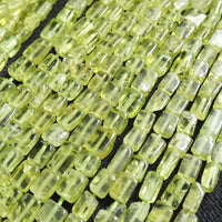 Peridot Rectangle Tube Beads (3mm)