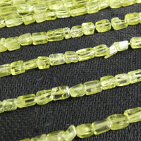 Peridot Rectangle Tube Beads (3mm)