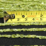 Peridot Rectangle Tube Beads (3mm)
