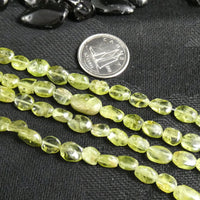 Peridot Flat Oval Beads (Various)