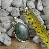 Seraphinite in Sterling Silver Pendant (Oval Cab)