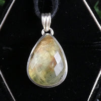 Prehnite in Sterling Silver Pendant