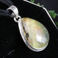 Prehnite in Sterling Silver Pendant