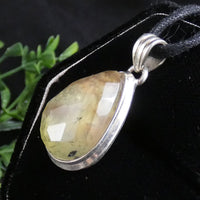 Prehnite in Sterling Silver Pendant