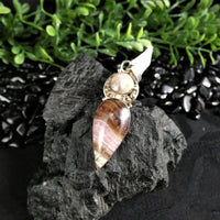 Rhodocrosite in Sterling Silver Pendant(various)