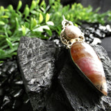 Rhodocrosite in Sterling Silver Pendant(various)