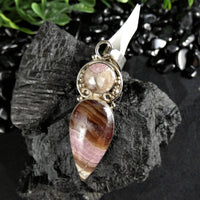 Rhodocrosite in Sterling Silver Pendant(various)
