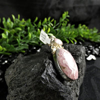 Rhodocrosite in Sterling Silver Pendant(various)