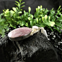 Rhodocrosite in Sterling Silver Pendant(various)