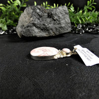 Rhodocrosite in Sterling Silver Pendant(various)