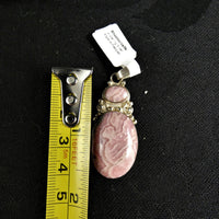 Rhodocrosite in Sterling Silver Pendant(various)