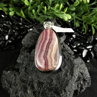 Rhodocrosite in Sterling Silver Pendant(various)