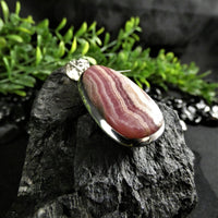 Rhodocrosite in Sterling Silver Pendant(various)