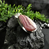 Rhodocrosite in Sterling Silver Pendant(various)