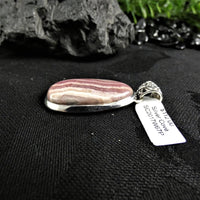 Rhodocrosite in Sterling Silver Pendant(various)