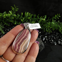 Rhodocrosite in Sterling Silver Pendant(various)
