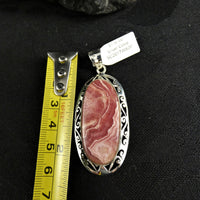 Rhodocrosite in Sterling Silver Pendant(various)