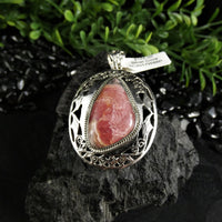 Rhodocrosite in Sterling Silver Pendant(various)