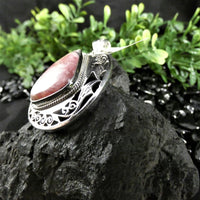 Rhodocrosite in Sterling Silver Pendant(various)