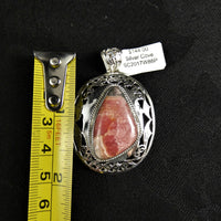 Rhodocrosite in Sterling Silver Pendant(various)