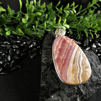 Rhodocrosite in Sterling Silver Pendant(various)