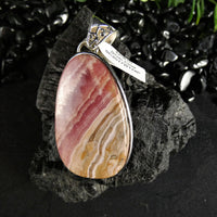 Rhodocrosite in Sterling Silver Pendant(various)