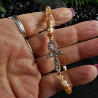 Ankh Crystal Bracelet