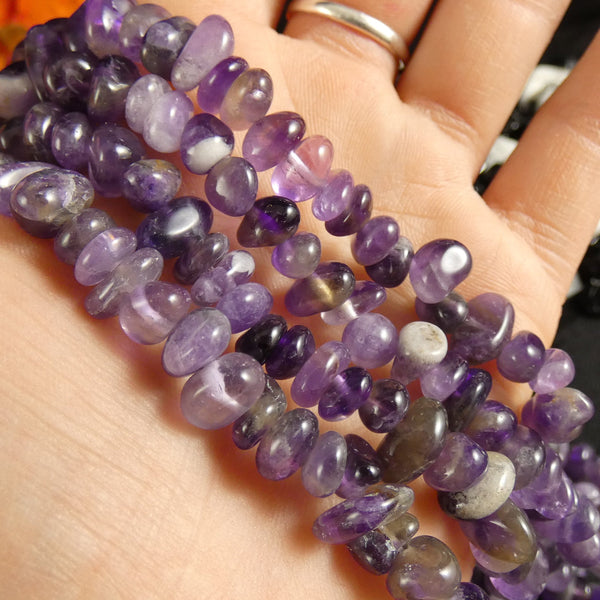 Crystal Amethyst Tumbled Chip Beads (various)