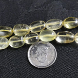 Lemon Quartz Polished Flat Beads (various)