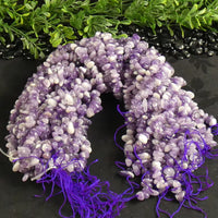 Chevron Amethyst Nugget Beads