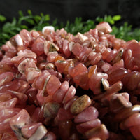 Rhodochrosite Chip Bead Strand