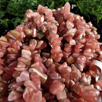 Rhodochrosite Chip Bead Strand