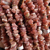 Rhodochrosite Chip Bead Strand