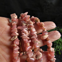 Rhodochrosite Chip Bead Strand