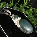 Green Kyanite in Sterling Silver Pendant