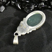 Green Kyanite in Sterling Silver Pendant