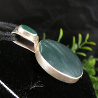 Green Kyanite in Sterling Silver Pendant