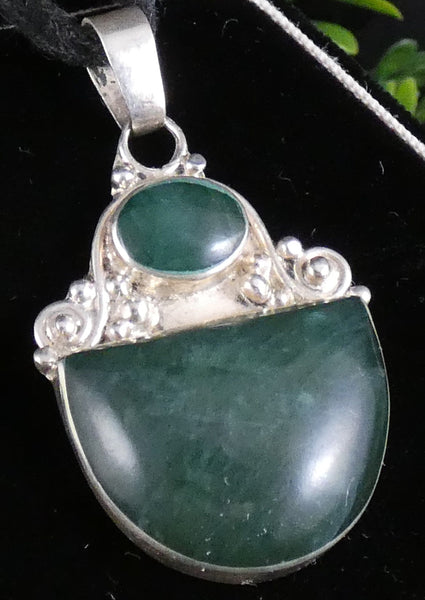 Green Kyanite in Sterling Silver Pendant