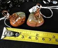 Polychrome Jasper Copper Wrapped Pendants
