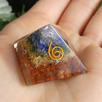 Small Chakra Orgonite Pyramids (Single & 5 Pack)