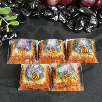 Small Chakra Orgonite Pyramids (Single & 5 Pack)