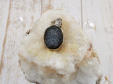 Druzy Quartz In Sterling Silver Pendant