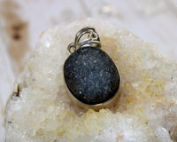 Druzy Quartz In Sterling Silver Pendant