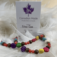 Magnesite, Wood and Bamboo Coral Necklace