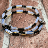 Green Goldstone and Opalite Necklace