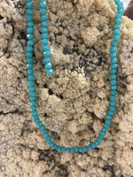 Aqua Blue Crystal Bead Strand