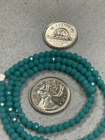 Aqua Blue Crystal Bead Strand