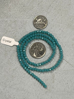 Aqua Blue Crystal Bead Strand