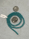 Aqua Blue Crystal Bead Strand
